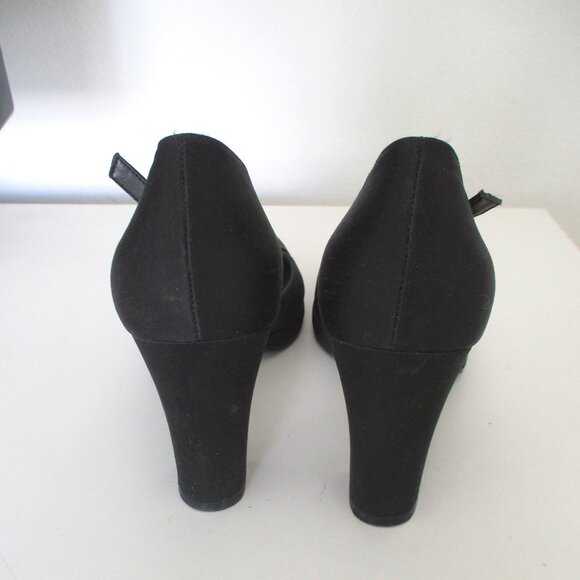 Kenneth Cole Reaction Womens Dressy Black Satin Ankle-strap Pump w/3" Heel - 8M - Picture 8 of 9